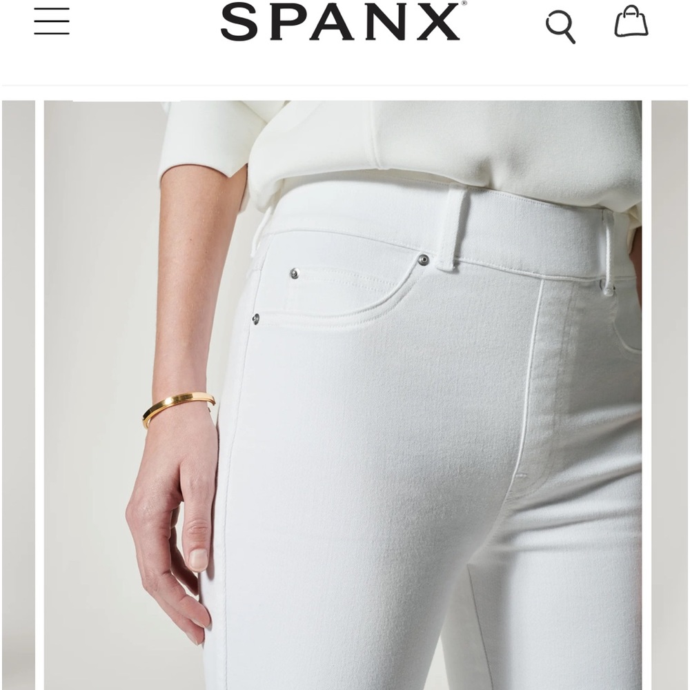 Brand new w tags ! Optic white SPANX flare jeans